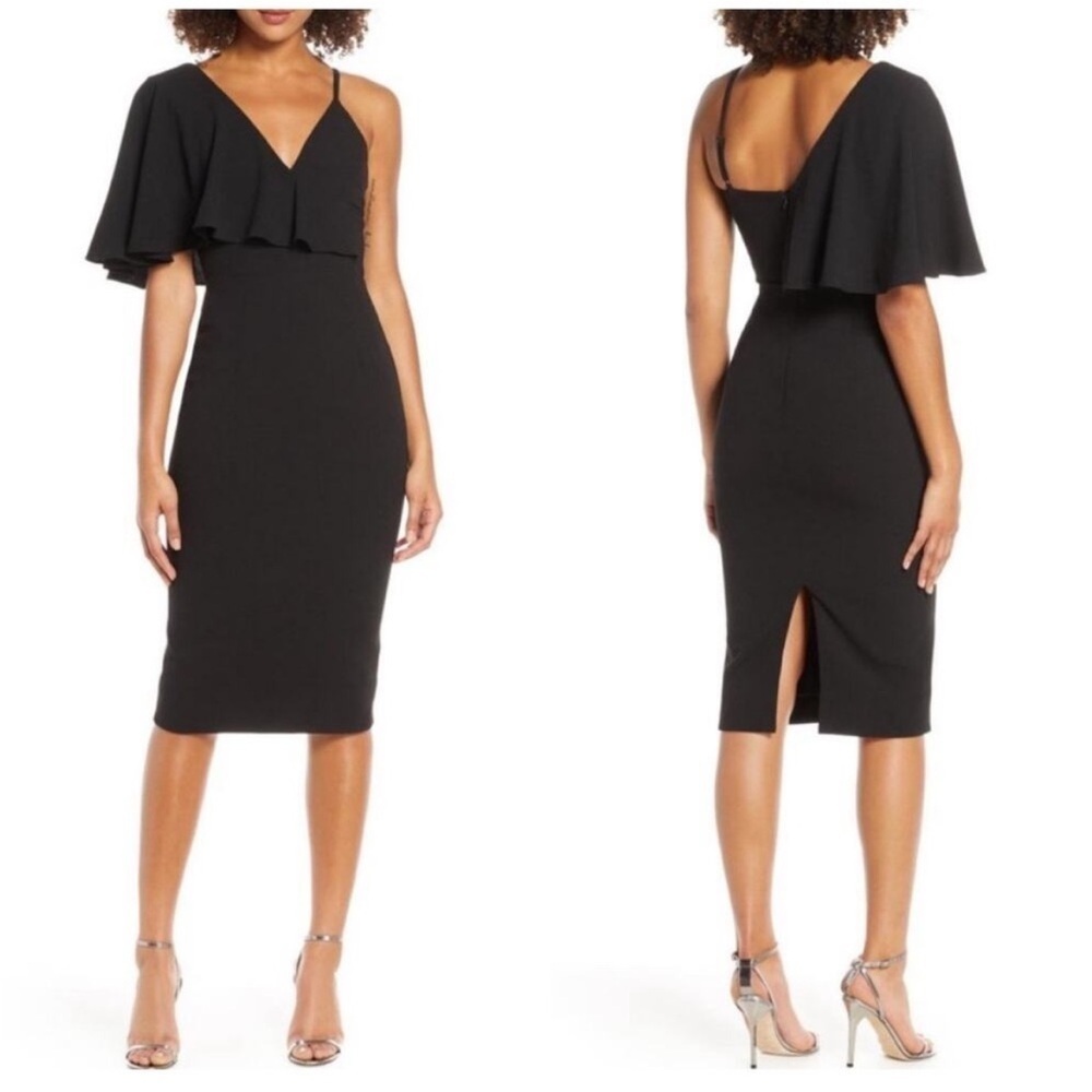 Dress The Population Beth Black Dress Size XXS NEW LBD Formal - Picture 2 of 16